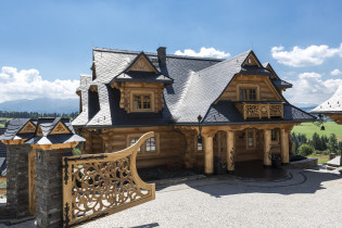 Сланцева покрівля - дика кладка